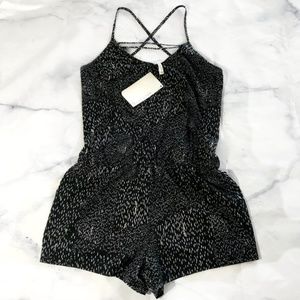 Fabletics Black & White Strappy "Joel" Romper